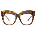 Linda Farrow - Dunaway Oversized Optical Glasses in Tortoiseshell - LFLC1049C15OPT - Linda Farrow Eyewear