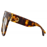 Linda Farrow - Dunaway Oversized Optical Glasses in Tortoiseshell - LFLC1049C15OPT - Linda Farrow Eyewear