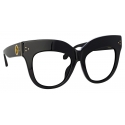 Linda Farrow - Occhiali da Vista Dunaway Oversized in Nero - LFLC1049C14OPT - Linda Farrow Eyewear