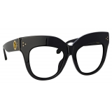 Linda Farrow - Occhiali da Vista Dunaway Oversized in Nero - LFLC1049C14OPT - Linda Farrow Eyewear