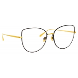 Linda Farrow - Eloise Cat Eye Optical Glasses in Yellow Gold - LFL1336C1OPT - Linda Farrow Eyewear