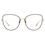 Linda Farrow - Eloise Cat Eye Optical Glasses in Yellow Gold - LFL1336C1OPT - Linda Farrow Eyewear