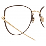 Linda Farrow - Eloise Cat Eye Optical Glasses in Light Gold - LFL1336C2OPT - Linda Farrow Eyewear