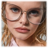 Linda Farrow - Eloise Cat Eye Optical Glasses in Light Gold - LFL1336C2OPT - Linda Farrow Eyewear