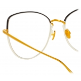 Linda Farrow - Eloise Cat Eye Optical Glasses in Mocha Light Gold - LFL1336C6OPT - Linda Farrow Eyewear