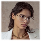 Linda Farrow - Eloise Cat Eye Optical Glasses in Mocha Light Gold - LFL1336C6OPT - Linda Farrow Eyewear