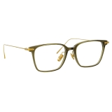 Linda Farrow - Occhiali da Vista Gehry Rectangular in Oro Chiaro Verde - LF37C3OPT - Linda Farrow Eyewear