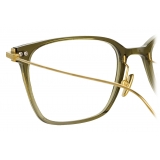 Linda Farrow - Occhiali da Vista Gehry Rectangular in Oro Chiaro Verde - LF37C3OPT - Linda Farrow Eyewear