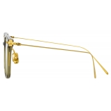 Linda Farrow - Gehry Rectangular Optical Glasses in Light Gold Green - LF37AC2OPT - Linda Farrow Eyewear