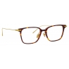 Linda Farrow - Gehry Rectangular Optical Glasses in Yellow Gold Tortoiseshell - LF37AC2OPT - Linda Farrow Eyewear