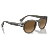 Persol - PO3304S - Grey Taupe Transparent / Brown Polarized - Sunglasses - Persol Eyewear