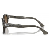 Persol - PO3304S - Grey Taupe Transparent / Brown Polarized - Sunglasses - Persol Eyewear