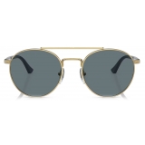 Persol - PO1011S - Gold / Dark Blue Polarized - Sunglasses - Persol Eyewear