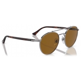 Persol - PO1011S - Gunmetal / Brown - Sunglasses - Persol Eyewear