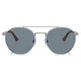 Persol - PO1011S - Argento / Azzurro - Occhiali da Sole - Persol Eyewear