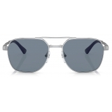 Persol - PO1004S - Argento / Azzurro - Occhiali da Sole - Persol Eyewear
