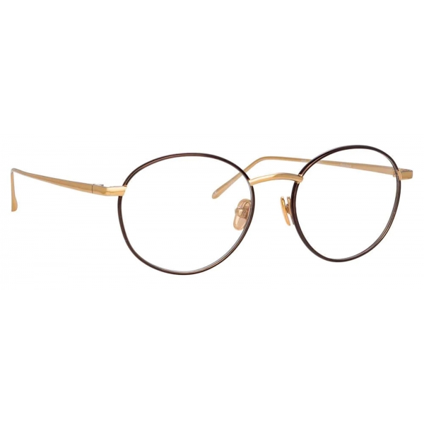Linda Farrow - Hoffman Oval Optical Glasses in Brown - LFL1034C4OPT - Linda Farrow Eyewear