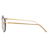 Linda Farrow - Hoffman Oval Optical Glasses in Brown - LFL1034C4OPT - Linda Farrow Eyewear