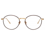 Linda Farrow - Hoffman Oval Optical Glasses in Brown - LFL1034C4OPT - Linda Farrow Eyewear