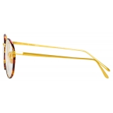 Linda Farrow - Hoffman Oval Optical Glasses in Tortoiseshell - LFL1034C3OPT - Linda Farrow Eyewear