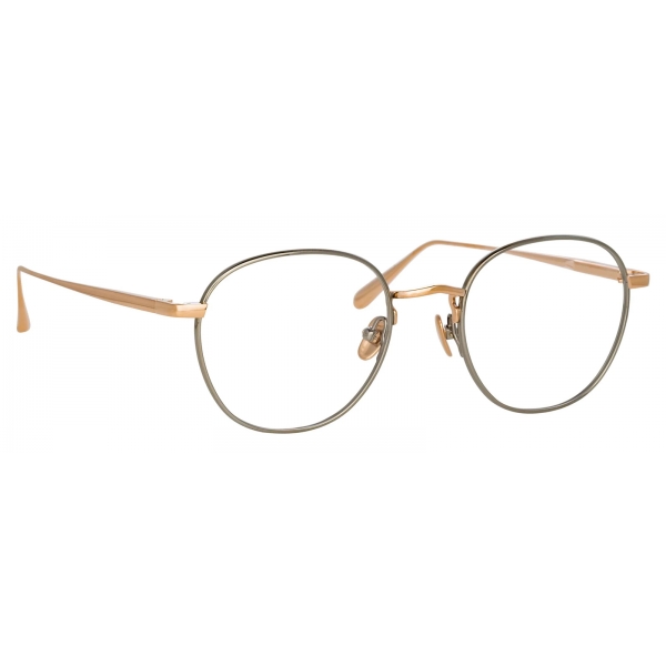 Linda Farrow - Jules Oval Optical Glasses in Rose Gold White Gold - LFL1233C2OPT - Linda Farrow Eyewear