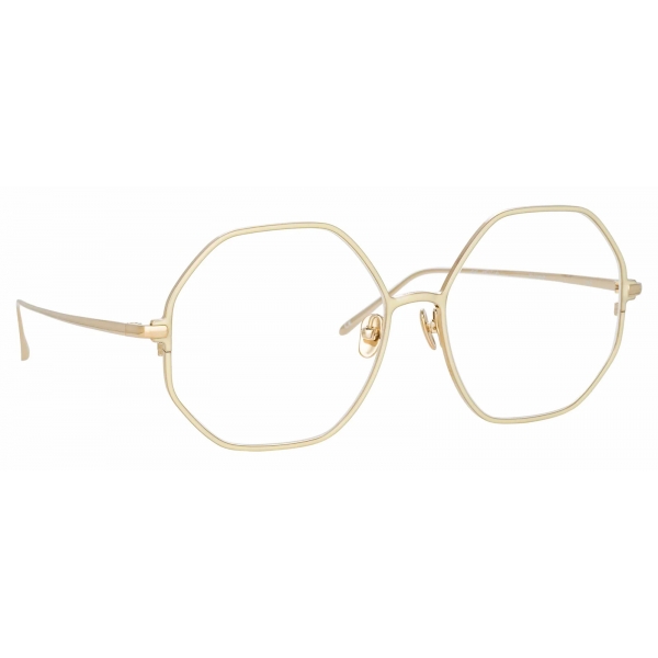 Linda Farrow - Leif Oversized Optical Glasses in Light Gold Cream - LFL1148C8OPT - Linda Farrow Eyewear