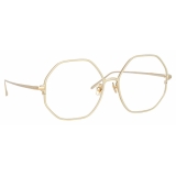 Linda Farrow - Leif Oversized Optical Glasses in Light Gold Cream - LFL1148C8OPT - Linda Farrow Eyewear