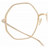 Linda Farrow - Leif Oversized Optical Glasses in Light Gold Cream - LFL1148C8OPT - Linda Farrow Eyewear