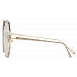 Linda Farrow - Leif Oversized Optical Glasses in Light Gold Cream - LFL1148C8OPT - Linda Farrow Eyewear