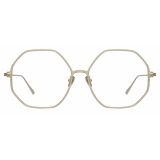 Linda Farrow - Leif Oversized Optical Glasses in Light Gold Cream - LFL1148C8OPT - Linda Farrow Eyewear