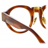 Linda Farrow - Leon Angular Optical Glasses in Horn - LFL1324C3OPT - Linda Farrow Eyewear