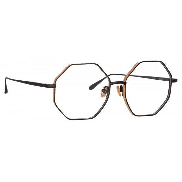 Linda Farrow - Lianas Hexagon Optical Glasses in Black - LFL1253C4OPT - Linda Farrow Eyewear