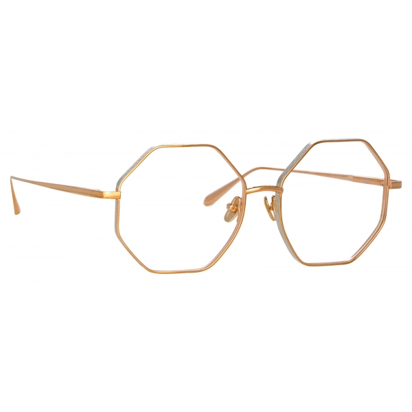 Linda Farrow - Lianas Hexagon Optical Glasses in Rose Gold - LFL1253C6OPT - Linda Farrow Eyewear