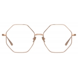 Linda Farrow - Lianas Hexagon Optical Glasses in Rose Gold - LFL1253C6OPT - Linda Farrow Eyewear