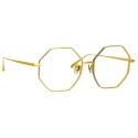 Linda Farrow - Lianas Hexagon Optical Glasses in Yellow Gold - LFL1253C5OPT - Linda Farrow Eyewear