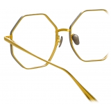 Linda Farrow - Lianas Hexagon Optical Glasses in Yellow Gold - LFL1253C5OPT - Linda Farrow Eyewear