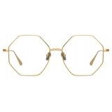 Linda Farrow - Occhiali da Vista Lianas Hexagon in Oro Giallo - LFL1253C5OPT - Linda Farrow Eyewear