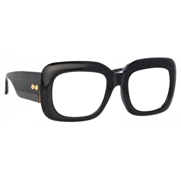 Linda Farrow - Lavinia Rectangular Optical Glasses in Black - LFL995C6OPT - Linda Farrow Eyewear
