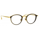 Linda Farrow - Luis Oval Optical Glasses in Yellow Gold Black - LFL1224C1OPT - Linda Farrow Eyewear