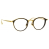 Linda Farrow - Occhiali da Vista Luis Oval in Oro Giallo Nero - LFL1224C1OPT - Linda Farrow Eyewear