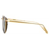 Linda Farrow - Luis Oval Optical Glasses in Yellow Gold Black - LFL1224C1OPT - Linda Farrow Eyewear