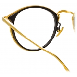 Linda Farrow - Luis Oval Optical Glasses in Yellow Gold Black - LFL1224C1OPT - Linda Farrow Eyewear