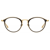 Linda Farrow - Luis Oval Optical Glasses in Yellow Gold Black - LFL1224C1OPT - Linda Farrow Eyewear