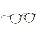 Linda Farrow - Luis Oval Optical Glasses in White Gold Black - LFL1224C3OPT - Linda Farrow Eyewear