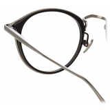 Linda Farrow - Luis Oval Optical Glasses in White Gold Black - LFL1224C3OPT - Linda Farrow Eyewear