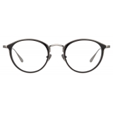 Linda Farrow - Luis Oval Optical Glasses in White Gold Black - LFL1224C3OPT - Linda Farrow Eyewear