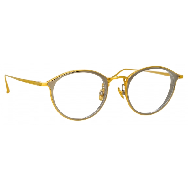 Linda Farrow - Luis Oval Optical Glasses in Yellow Gold White Gold - LFL1224C4OPT - Linda Farrow Eyewear