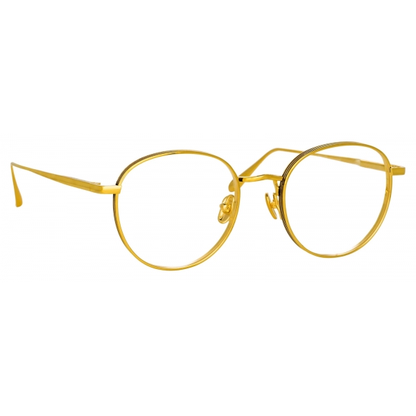 Linda Farrow - Luna Oval Optical Glasses in Yellow Gold - LFL1229C1OPT - Linda Farrow Eyewear