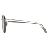 Linda Farrow - Luna Oval Optical Glasses in White Gold - LFL1229C2OPT - Linda Farrow Eyewear