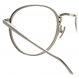 Linda Farrow - Luna Oval Optical Glasses in White Gold - LFL1229C2OPT - Linda Farrow Eyewear